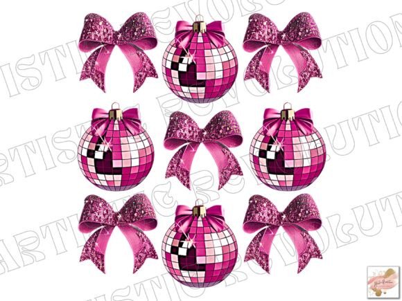 Celebrate with Pink Glitter Coquette New Year PNG