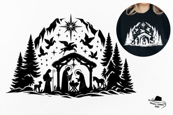 Christmas Nativity Scene Sublimation Png: Your Holiday Design Asset