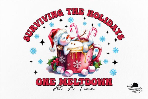 Christmas Snowman Surviving the Holidays: A Font with Heart