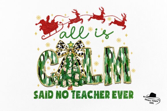 Coquette Glitter Teacher Christmas Tree: Festive Design Asset