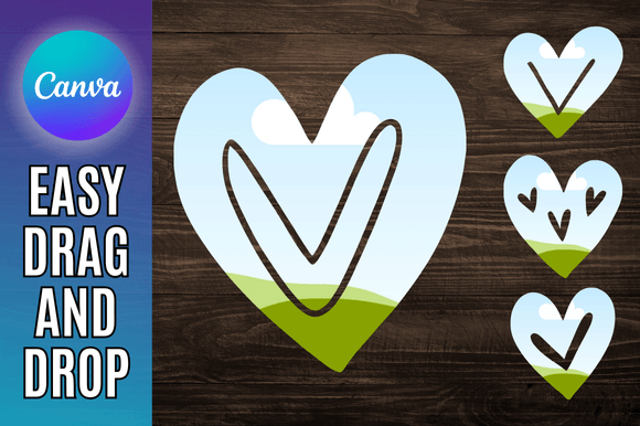 Cute Heart Frame: A Canva Template for Your Digital Designs