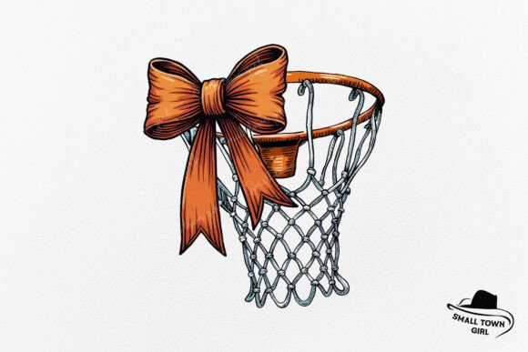 Fall Coquette Bow Basketball Sublimation Design