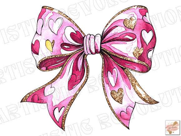 Pink Gold Bow Valentine Coquette Bow PNG: A Designer's Guide