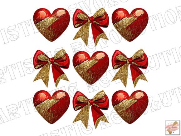 Red Coquette Glitter Heart Valentine Png: A Designer's Asset