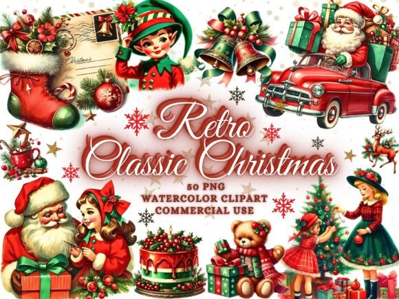 Retro Christmas Clipart: Unlocking Vintage Holiday Charm