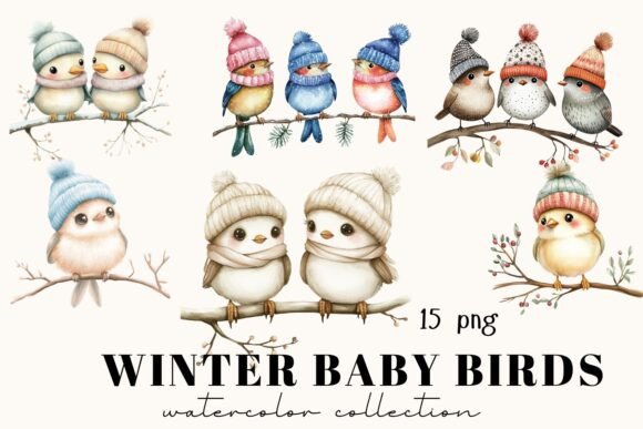 Watercolor Winter Birds: Elevate Your Seasonal Designs