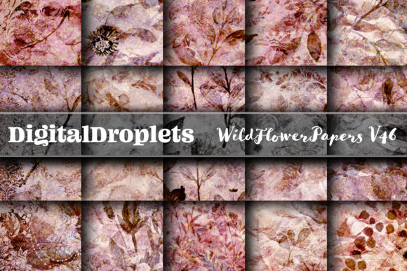 Wild Flowers Papers Vol. 46: Gothic & Vintage Textured Backgrounds